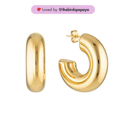 Tigga Tube Hoops - Gold & Silver