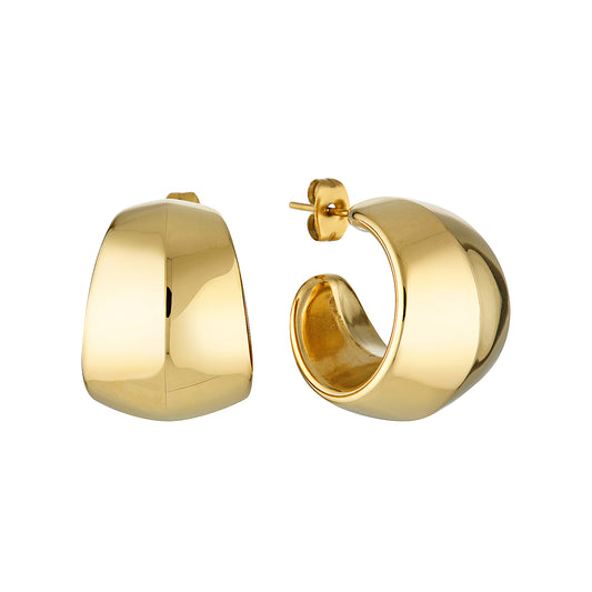 Piper Chunky Hoop Earrings - Gold & Silver