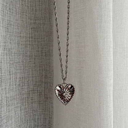 Sophie Heart Pendant Necklace (Silver)